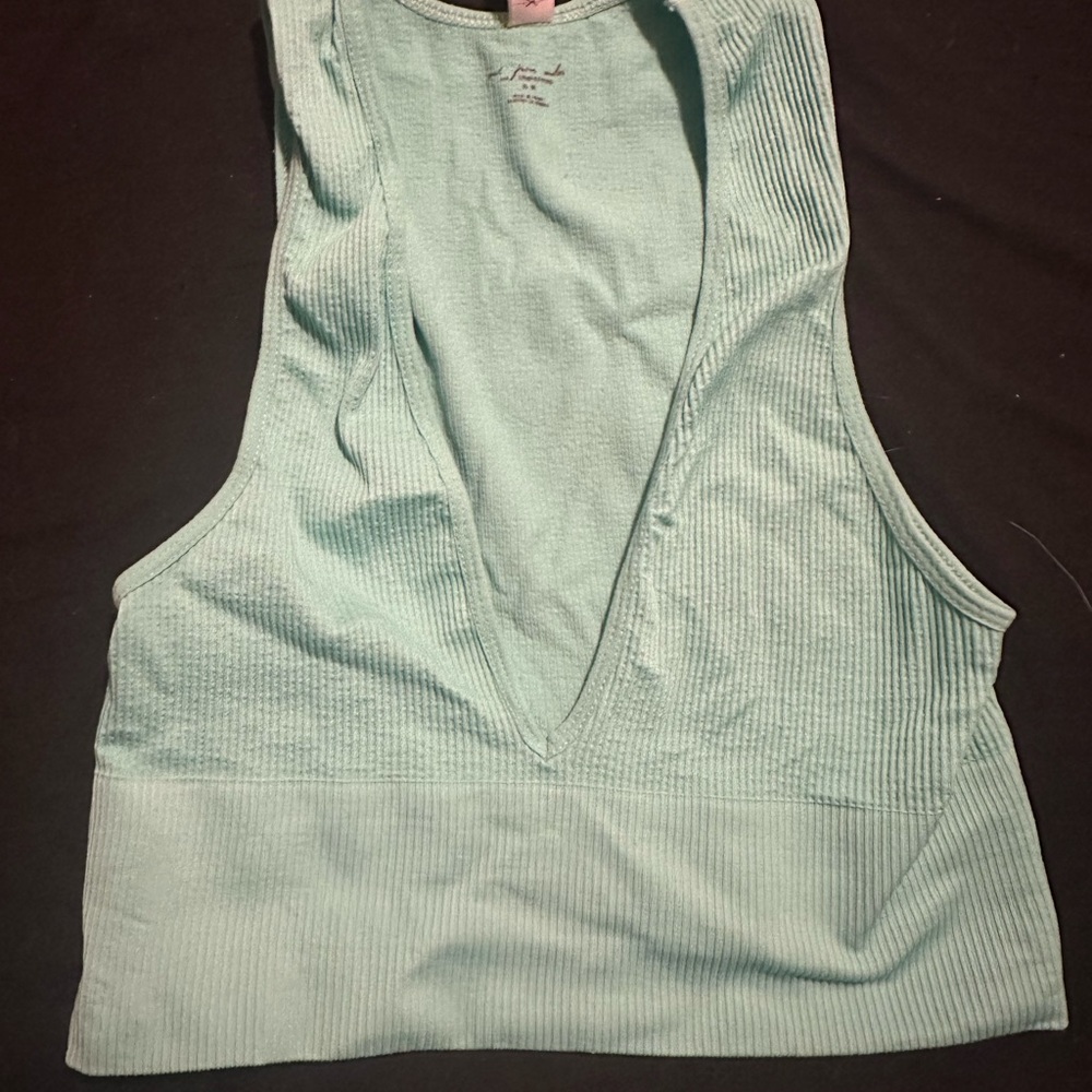 Out From Under Teal V neck seamless